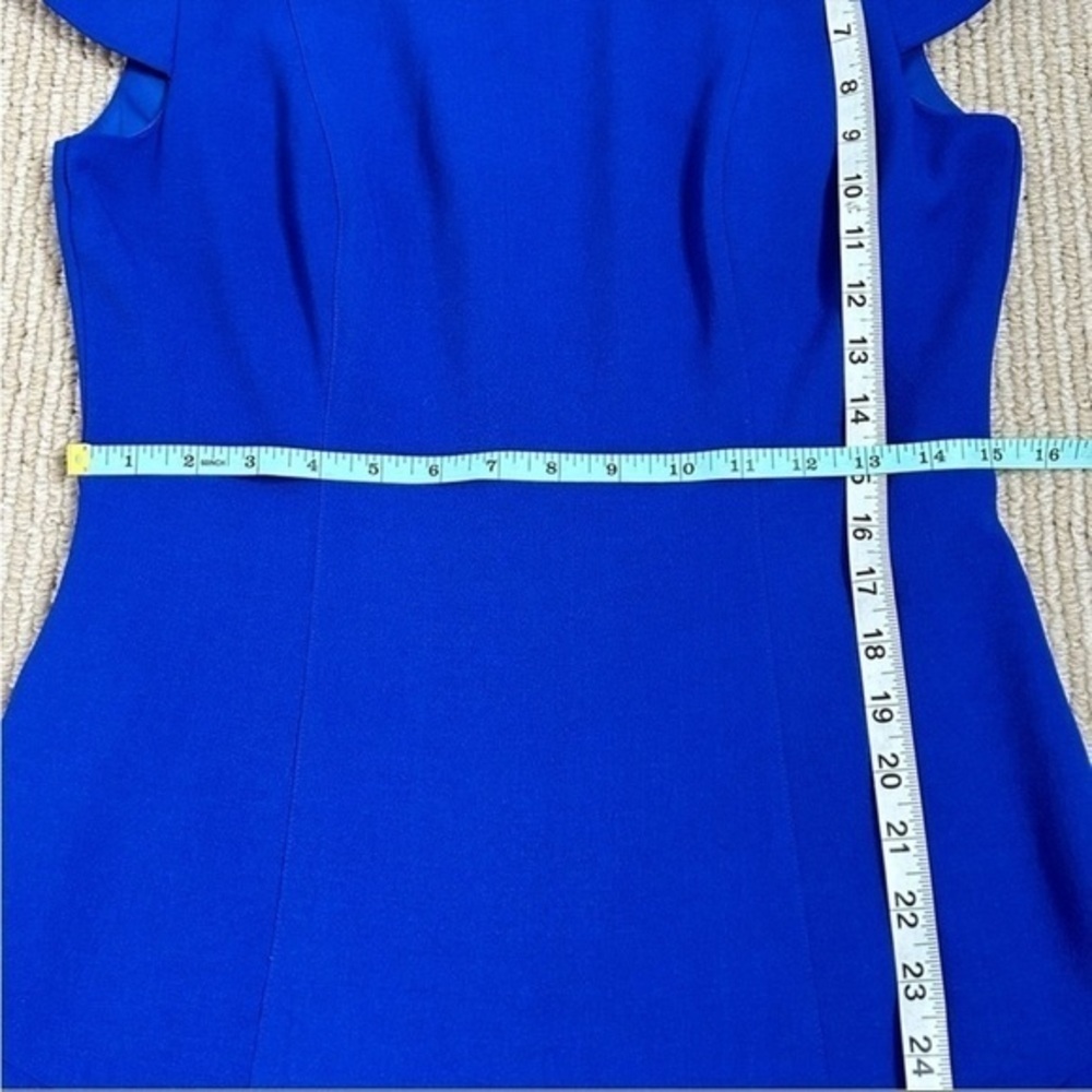 Eliza J Cole Blue Stretch Slimming Crepe Ruffle
Tiered Hem Sheath Dress - Size 6 - Picture 5 of 7